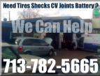 tires batteries shocks cv joints
